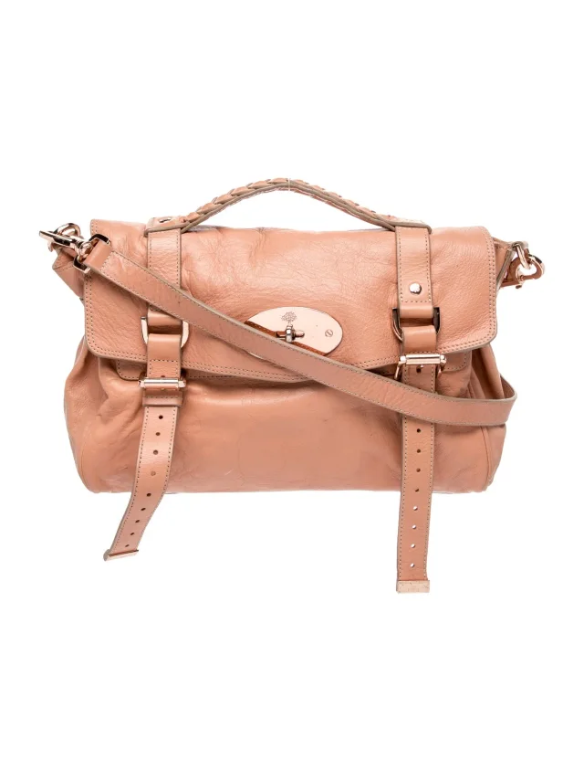 Mulberry Leather Crossbody Bag in brown|red Leather from The RealReal
