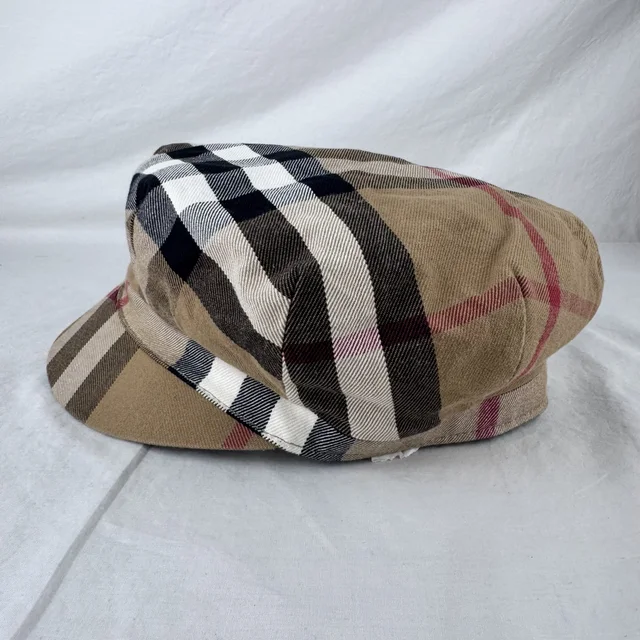 Burberry House Check Baker Boy Hat in Cotton from Reowned, photo 2 of 5