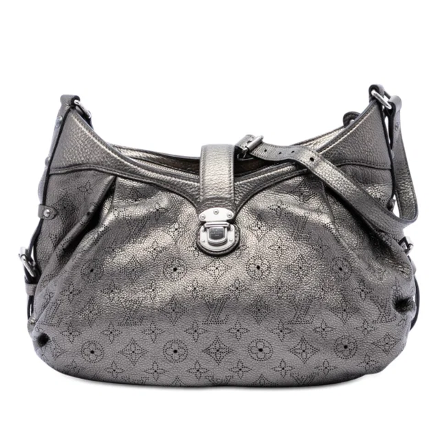 Silver Louis Vuitton Monogram Mahina XS Crossbody Bag in Silver Leather from Designer Revival
