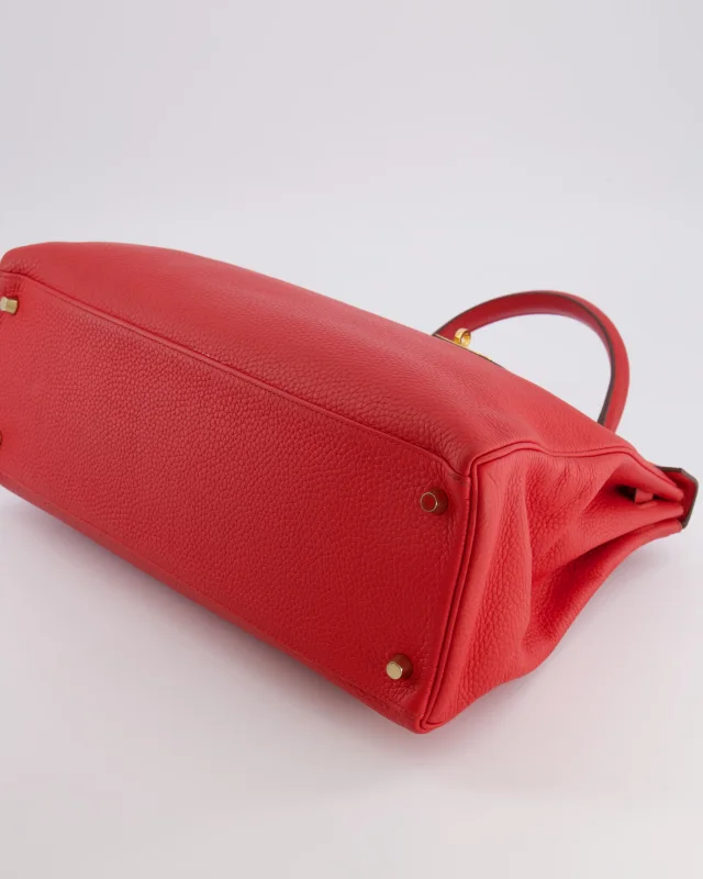 Hermès Kelly 35 Retourne Bag in Red Clemence leather from Sellier, photo 21 of 21