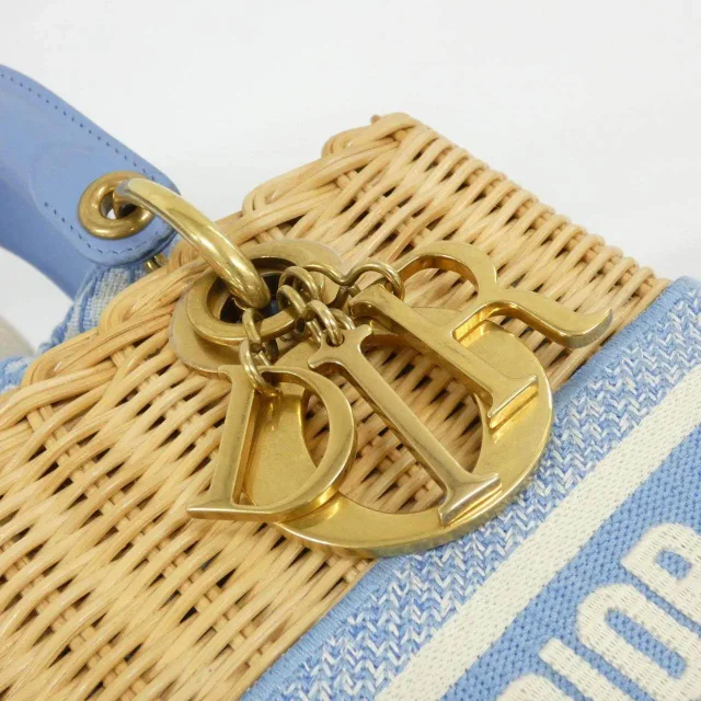 Dior OBLIQUE Wicker Canvas Handbag in Blue Wicker from LuxUness, photo 4 of 8
