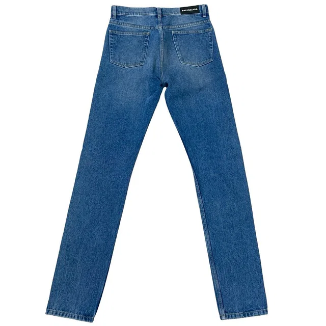 Balenciaga Cotton Denim Pants in Denim from LuxUness