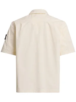Stone Island Stretch cotton twill shirt in 97% Cotton, 3% Elastane, photo 4 of 5 from LUISAVIAROMA
