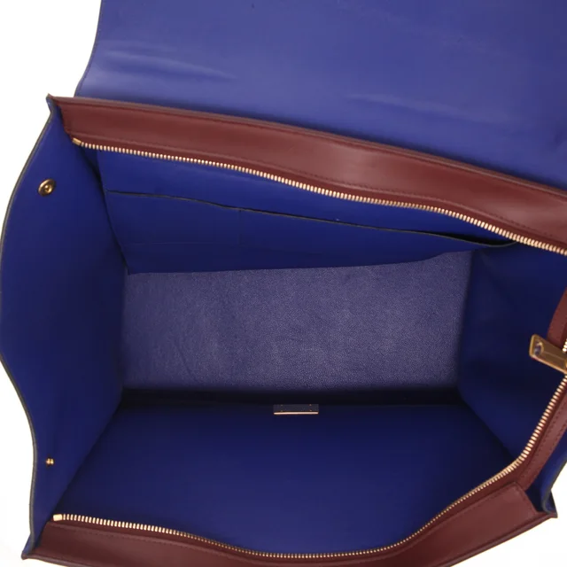 Celine Trapeze handbag in Burgundy Calfskin from Collector Square, photo 4 of 4