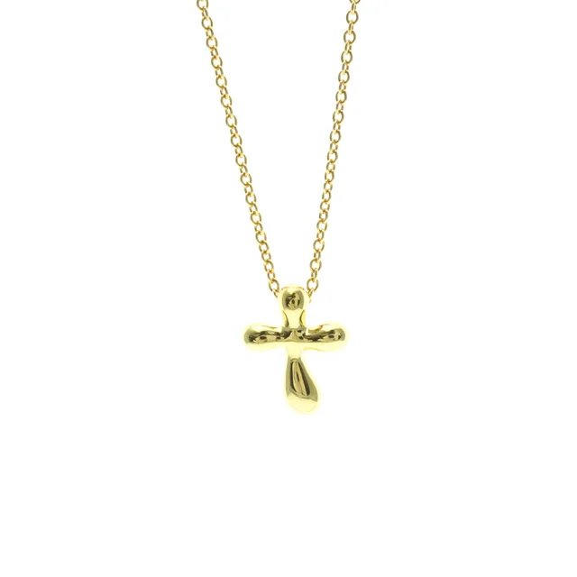 Tiffany & Co. Small Cross Necklace Yellow Gold (18K) No Stone Men,Women Fashion Pendant Necklace (Gold) in Gold Yellow gold (18K) from Elady