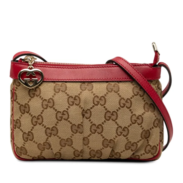 Beige Gucci GG Canvas Lovely Crossbody in Beige Canvas from Designer Revival
