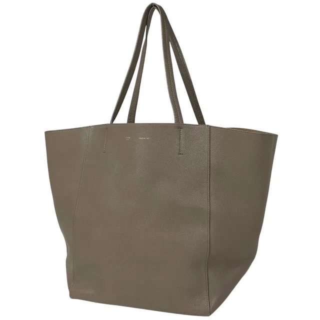Celine Cabas Phantom Tote Bag Leather Gray in Grey Leather from The Reluxe