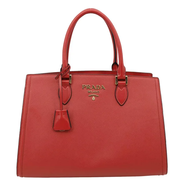 Prada Saffiano Leather Tote Bag Red in Red Saffiano leather from Dallas Designer Handbags