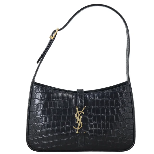 Saint Laurent Le 5 A 7 Hobo Croc-Embossed in Crocodile from Luxe.It.Fwd