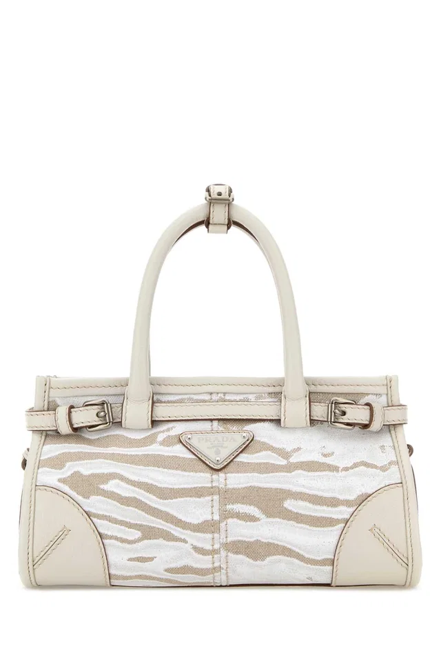 Prada Bonnie Shoulder Bag — Beige in Beige Canvas from HEWI