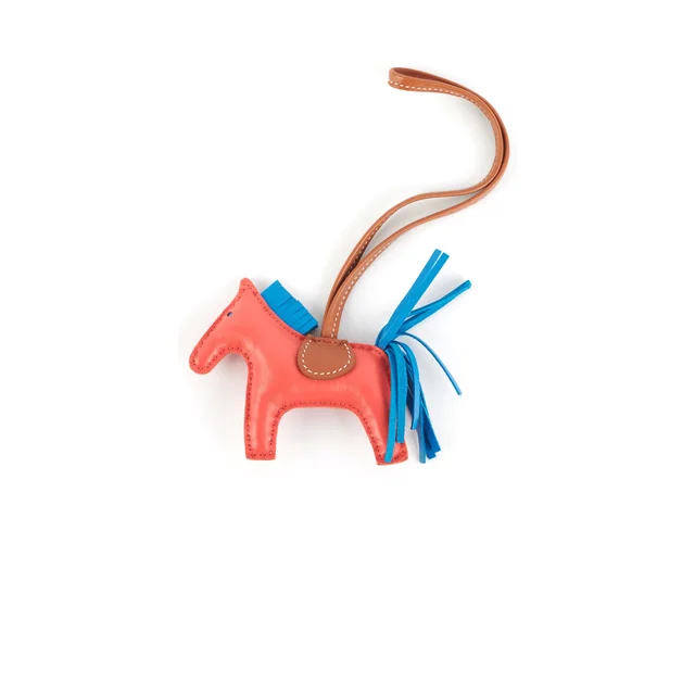 Hermès Rodeo Rose Texas/Bleu Zanzibar PM in Blue Lambskin from The Purse Affair