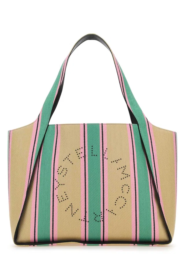 Stella McCartney Embroidered Raffia Tote Bag — Multicolor in Multicolor Raffia from HEWI