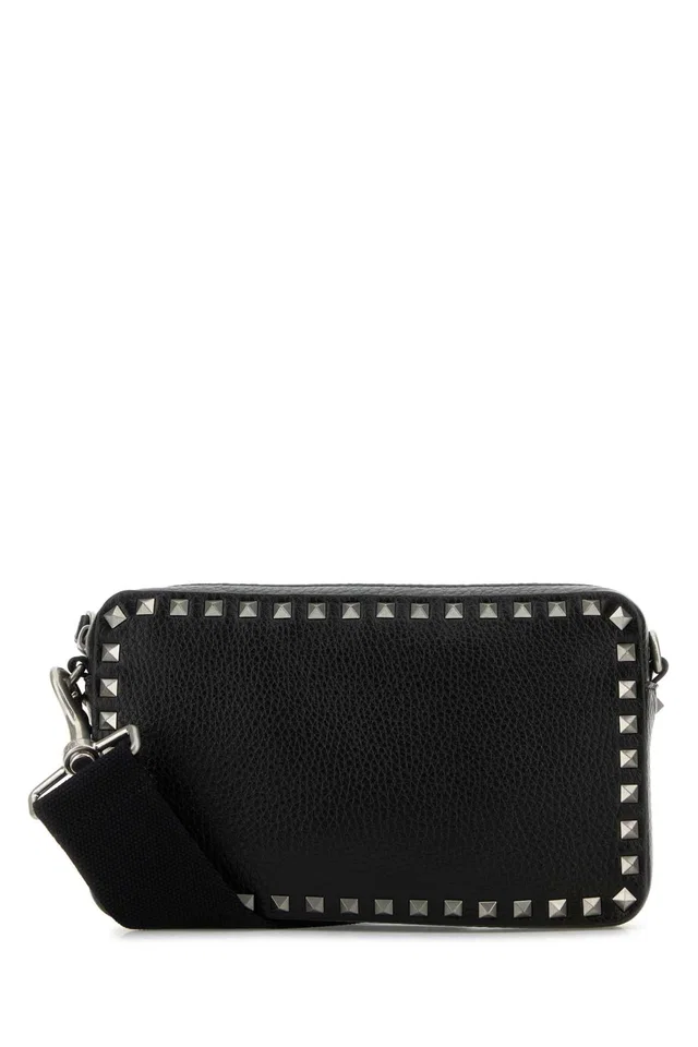 Valentino Garavani Rockstud Crossbody Bag — Black in Black Calfskin from HEWI