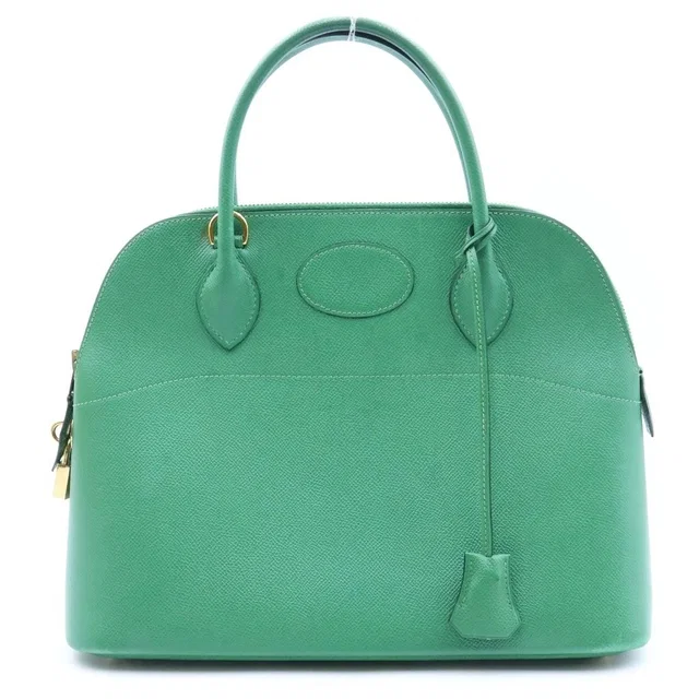 Hermès Bolide 31 Veau Epsom 2-Way Shoulder Bag Green Gold in Green Epsom leather from The Reluxe