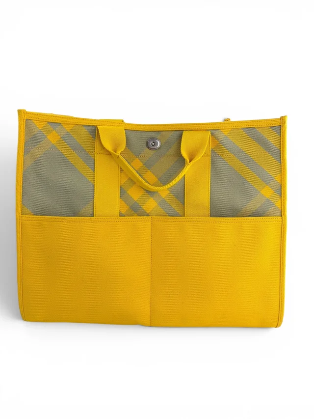 Burberry Yellow Check Shopper Tote in Yellow from Season 2 Consign, photo 3 of 9