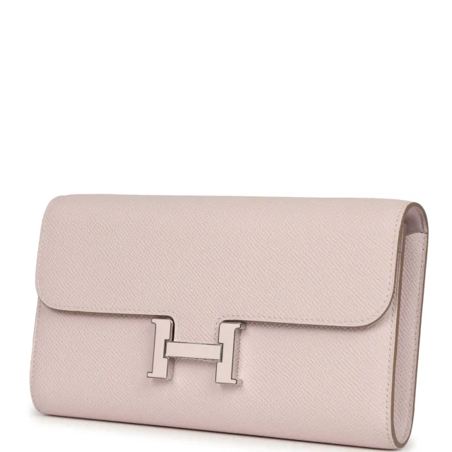 Hermès Constance Wallet To Go Mauve Pale Epsom Lacquered Palladium Hardware in Epsom leather from Madison Avenue Couture, photo 6 of 10