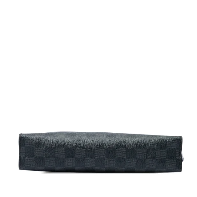 Black Louis Vuitton Damier Graphite Pochette Voyage MM Clutch Bag in Black Canvas from Designer Revival, photo 2 of 2