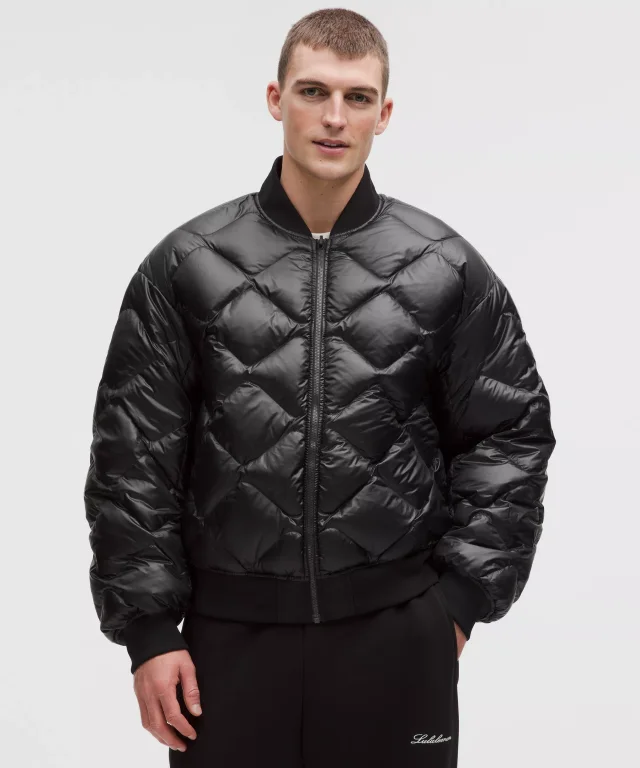 lululemon Reversible 600-Down-Fill Bomber Jacket in Black, photo 2 of 8 from lululemon