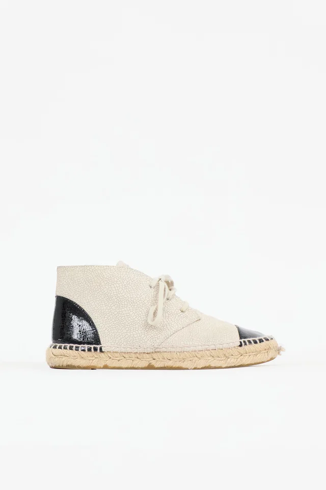 Chanel Leather Espadrille Sneaker in Leather from VSP Consignment