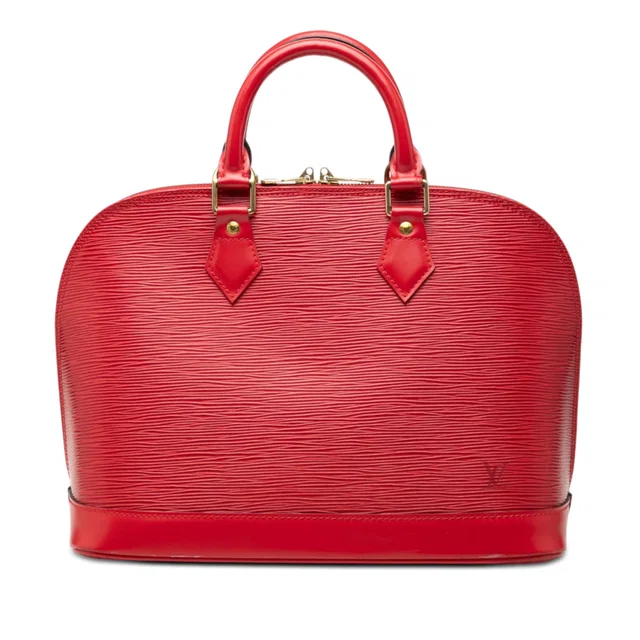 Red Louis Vuitton Epi Alma PM Handbag in Red Leather from Designer Revival