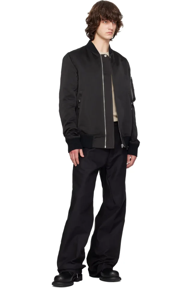 Rick Owens Black Temple Classic Flight Bomber Jacket, photo 4 of 4 from SSENSE