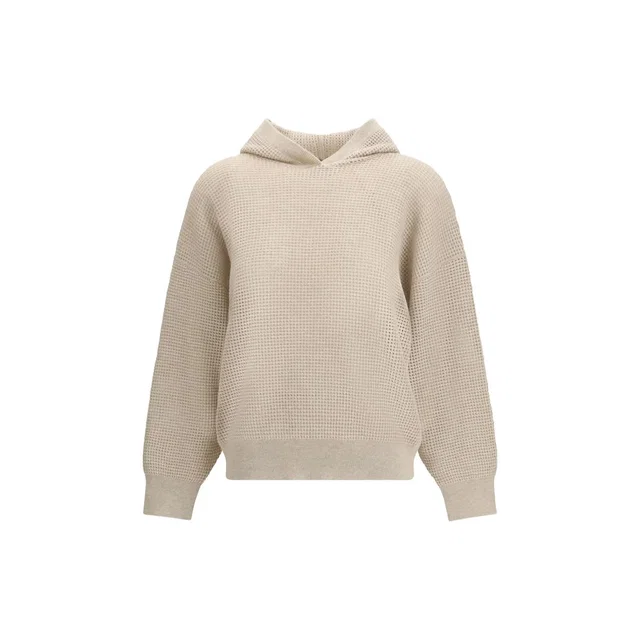 Brunello Cucinelli Beige Cashmere Sweatshirt in Beige Cashmere from HEWI