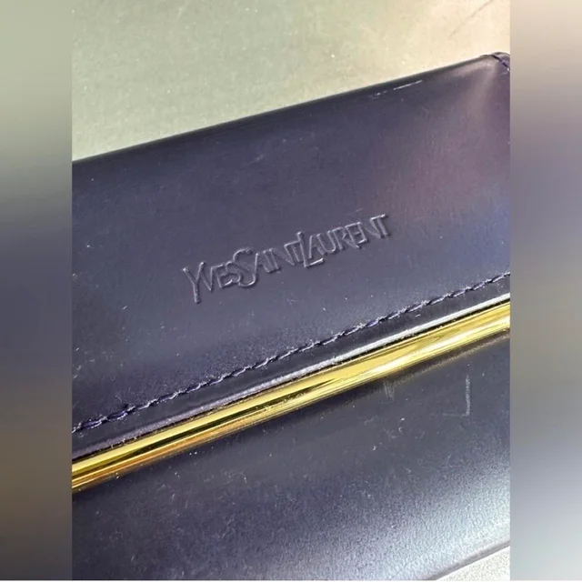 Saint Laurent Women's Cardholders - Purple/Blue in blue|purple from Depop, photo 4 of 9