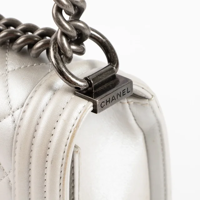 Small Boy Chanel Bag in Silver Calfskin from Labellov, photo 8 of 8