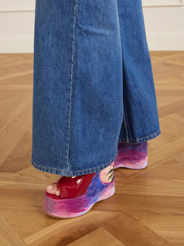 CHLOÉ Maxime patent-leather platform slingback sandals in Pink, photo 2 of 2 from NET-A-PORTER (Canada)