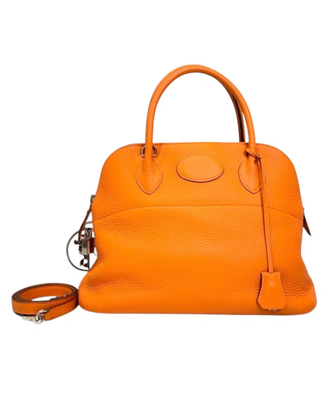 Hermès Bolide 31cm Bag in Orange with PHW in Orange from Luxury Promise