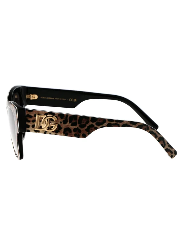 Dolce & Gabbana 0dg4449 Leopard-Print Acetate Sunglasses — Brown in Brown from HEWI, photo 2 of 2