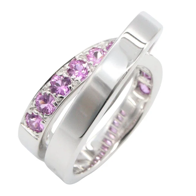 Cartier Pink Sapphire Au750 White Gold Ring Size 53 in White from LuxUness