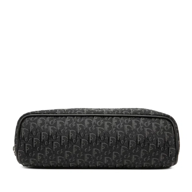 Black Dior Diorissimo Trotter Canvas Pouch in Black Canvas from Designer Revival