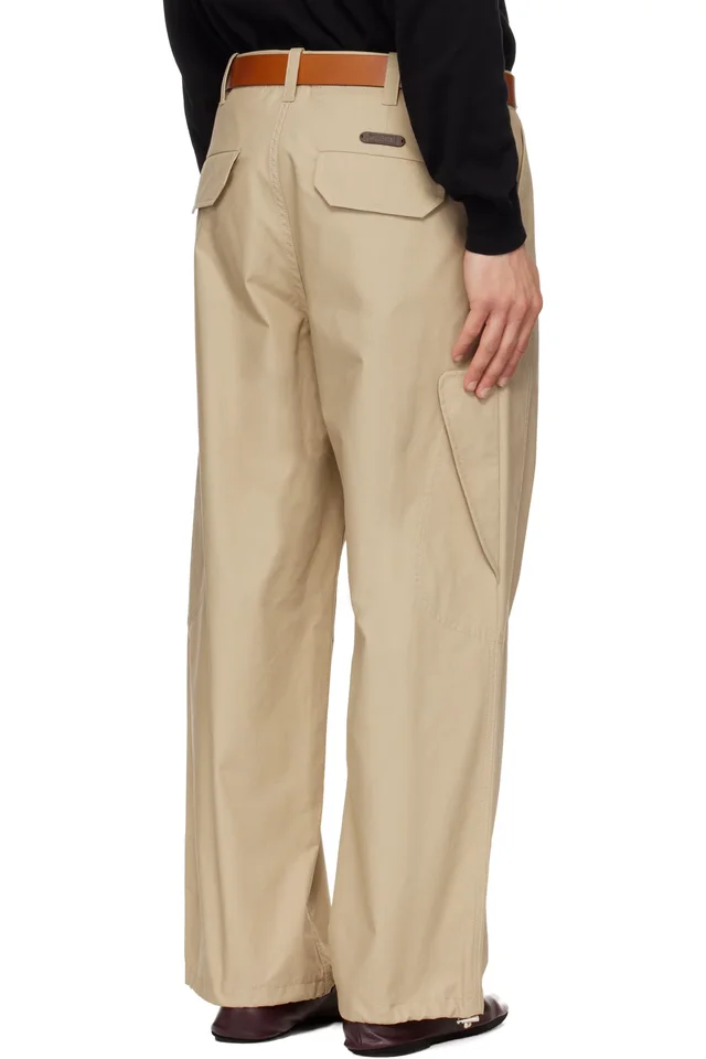 Moschino Beige Classic With Twist New Tailoring Trousers, photo 3 of 3 from SSENSE