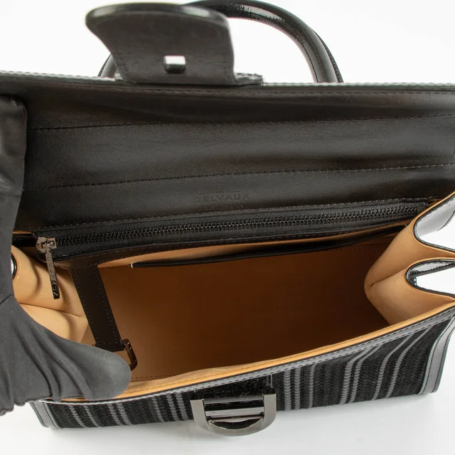 Delvaux Black Toile de Cuir Brillant MM Bag in Black from Labellov, photo 9 of 9