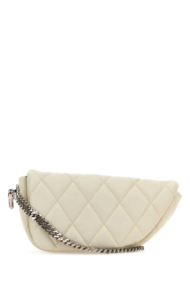 Burberry Shield Shoulder Bag — White in White Lambskin from HEWI