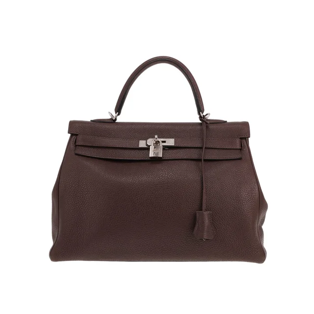 Hermès Kelly 35 cm handbag in brown Togo leather in Brown Togo leather from Collector Square, photo 2 of 3