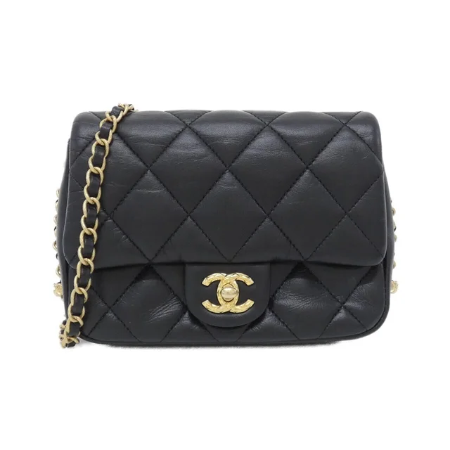Chanel Shoulder Bag Black in Black Lambskin from The Reluxe