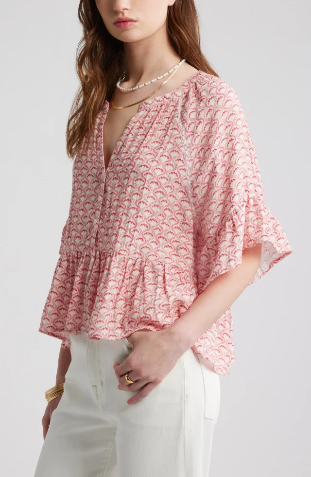 Treasure & Bond Ruffle Peplum Top, photo 4 of 7 from Nordstrom Rack