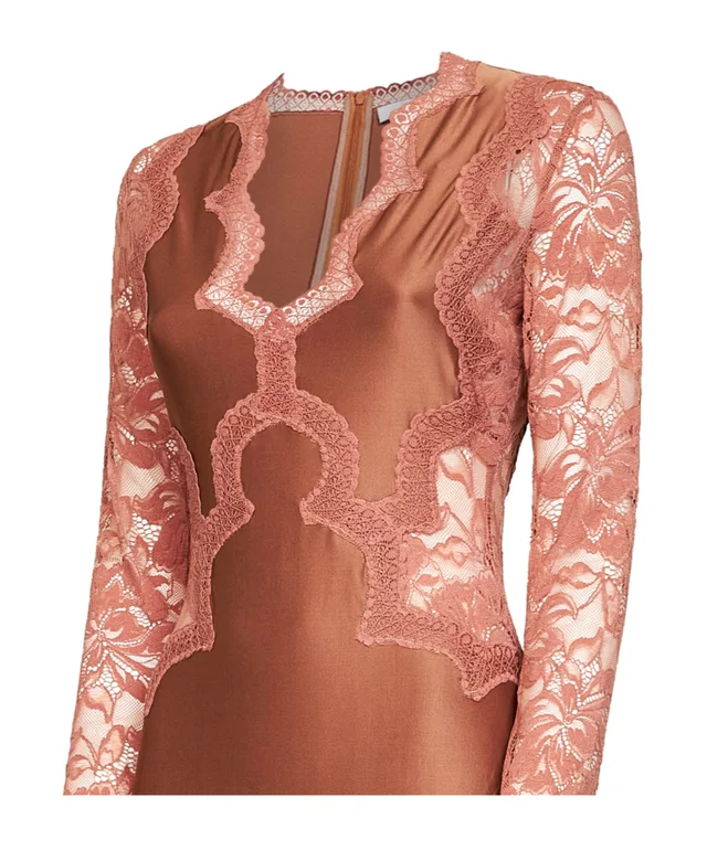 Paco Rabanne Rabanne Lace Panel Long Dress, photo 3 of 3 from SENSER