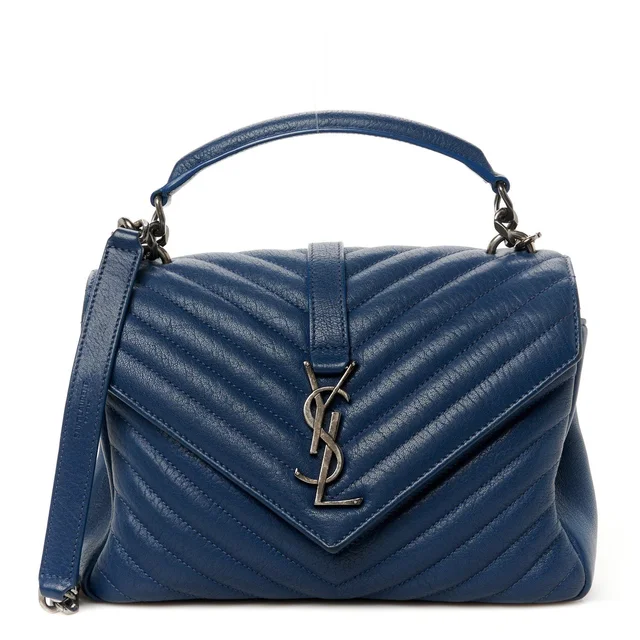 Saint Laurent Monogram Medium College Matelasse Chevron Bag - Charron from H&T