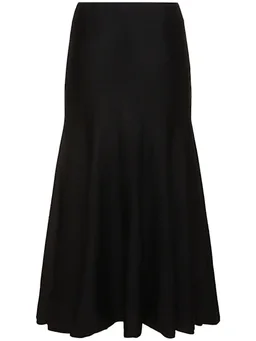 Khaite Circle Skirt in 99% Wool, 1% Polyamide, photo 5 of 5 from LUISAVIAROMA