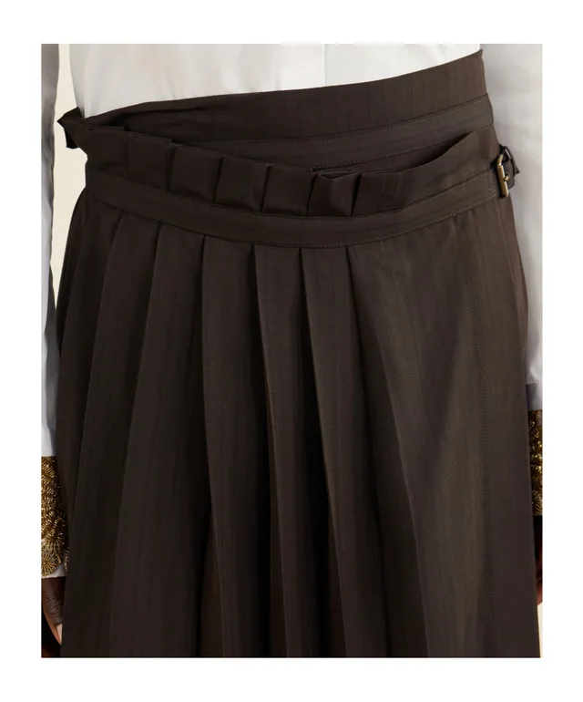 Dries Van Noten pleated viscose skirt, photo 6 of 6 from SENSER
