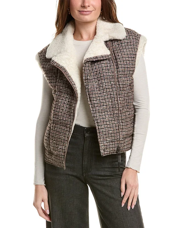 Brunello Cucinelli Shearling-Trim Wool & Alpaca-Blend Vest, image 1 of 1 from Gilt