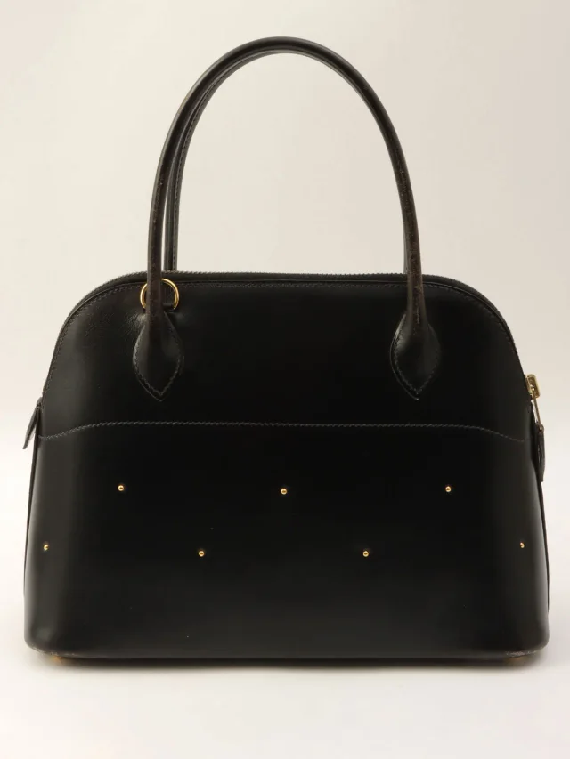 Hermès 1994年製 スタッズボリード27 ブラック from VINTAGE QOO TOKYO, photo 2 of 5