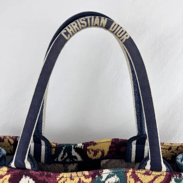 Dior Paisley Medium Book Tote Bag in Canvas, Embroidered, Fabric from Reowned, photo 2 of 12