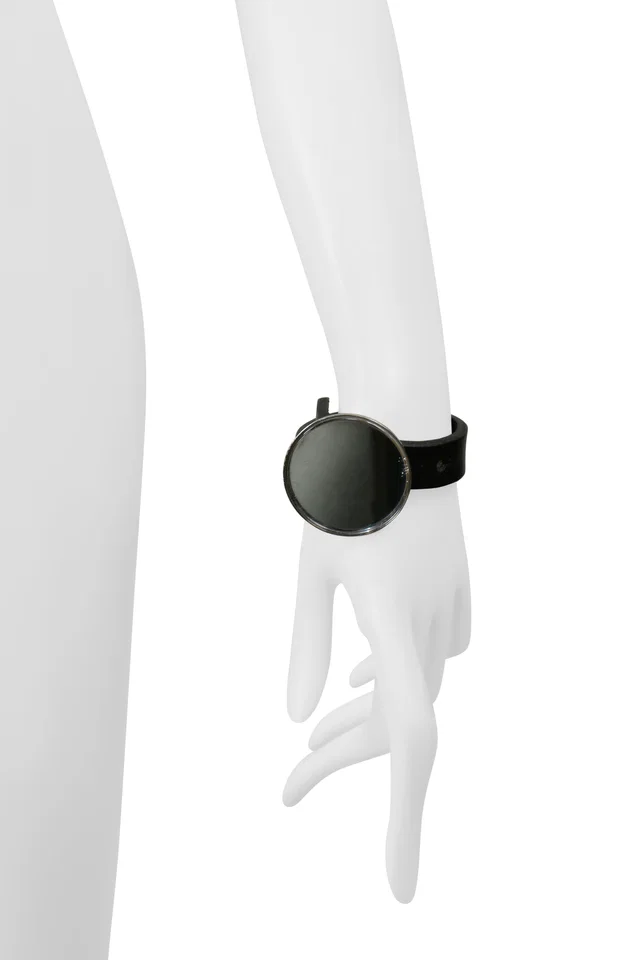 Maison Margiela Leather Bracelet With Round Mirror in Leather from Resurrection Vintage