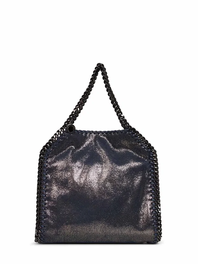 Stella McCartney Falabella Tote Bag — Navy Polyester in Navy Leather from HEWI