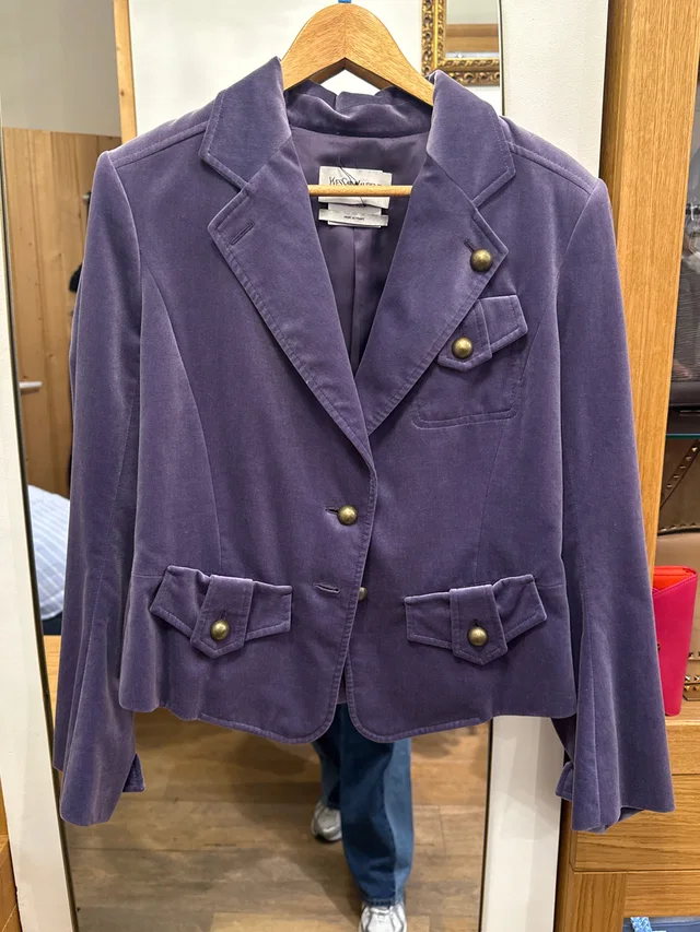 Saint Laurent Violet velvet safari jacket in Purple Velvet from Luxury Promise