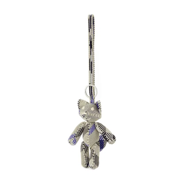 Knit Foxy Keychain - Burberry Cotton Neutral Accessories Keychains from HEWI